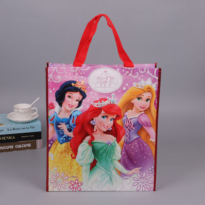 32*11*38cm Glossy Non Woven Fabric Carry Bags , Reusable Woven Shopping Bags