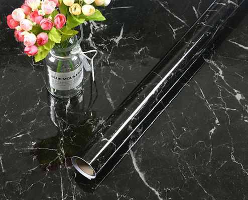Soundproof Marble PVC Wall Stickers For Living Room , Wallpaper 45cmx10m