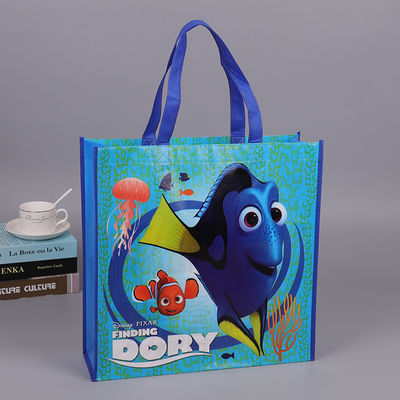 15" Length 9.5" Width Silkscreen Printing Non Woven Reusable Bags
