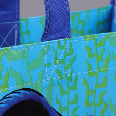 15" Length 9.5" Width Silkscreen Printing Non Woven Reusable Bags