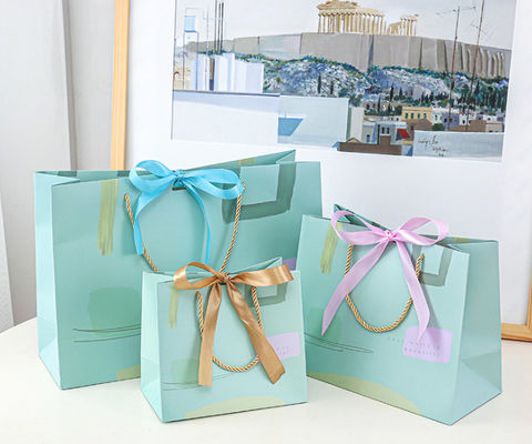 100gsm Pantone Color Die Cut Paper Carrier Bags