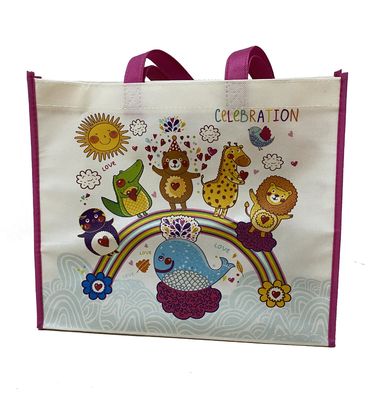 Non Woven Promotional Animal Pattern Polypropylene Tote Bags