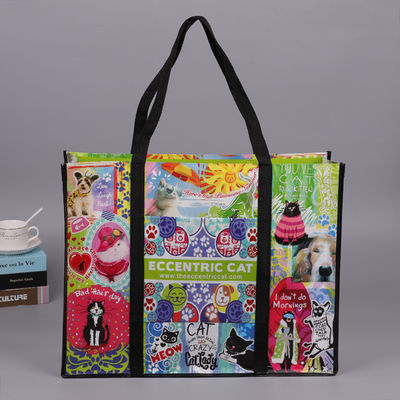 44*15*24cm Silk Screen Folding Polypropylene Shopping Bag