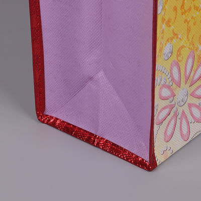32*11*38cm Glossy Non Woven Fabric Carry Bags , Reusable Woven Shopping Bags