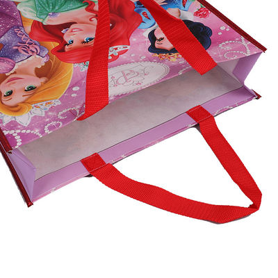 32*11*38cm Glossy Non Woven Fabric Carry Bags , Reusable Woven Shopping Bags