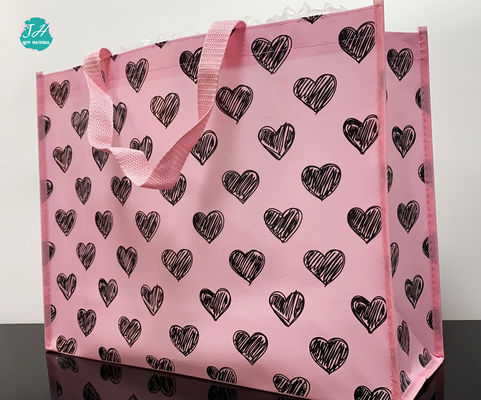 44*20*34cm Pink Color Fashionable PP Non Woven Bag For Shopping