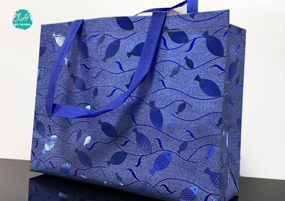 450x400x100mm Blue Color Recyclable Non Woven Fabric Bags