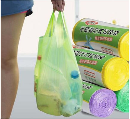 5 Color HDPE Biodegradable Kitchen Garbage Bags In Rolls