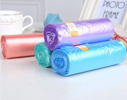 5 Color HDPE Biodegradable Kitchen Garbage Bags In Rolls