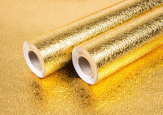 40*200cm Embossing Printing Golden Foil PVC Wallpaper Sticker