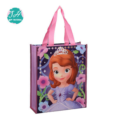 120gsm Ultrasonic Sewing Polythene Carry Bags , Cartoon Grocery Bag