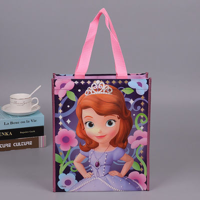 120gsm Ultrasonic Sewing Polythene Carry Bags , Cartoon Grocery Bag