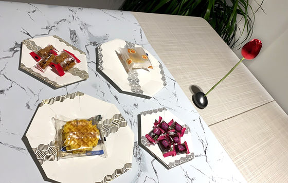 7inch Irregular Shape Multi Color Biodegradable Disposable Plates