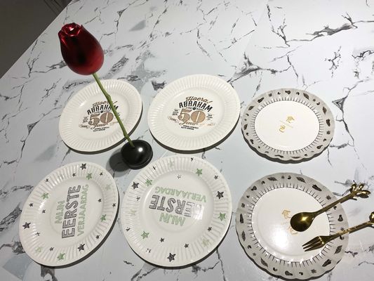 10inch Pantone color Holiday Paper Plates , Biodegradable Disposable Plates