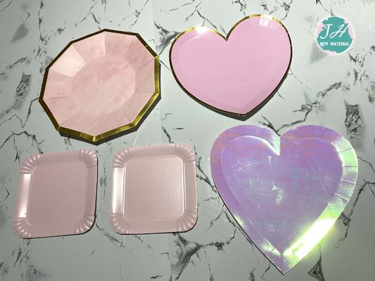 8inch Fashionable Heart Shape Disposable Paper Plate