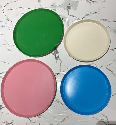 350g CMYK Color Round Disposable Paper Plate For Carnival