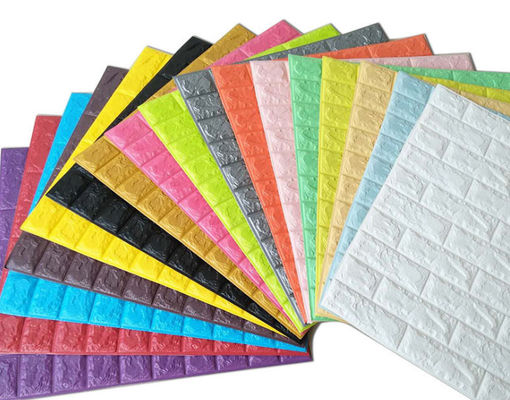 Washable 8mm Thick  Wear Resistant PE Foam 3D Wallpaper