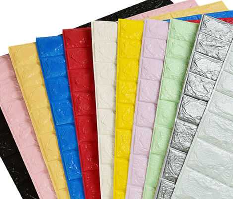 Washable 8mm Thick  Wear Resistant PE Foam 3D Wallpaper