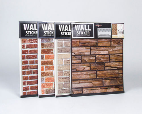 Bedroom PVC 3D Foam Brick Wall Decoration Sheet Easy To Clean
