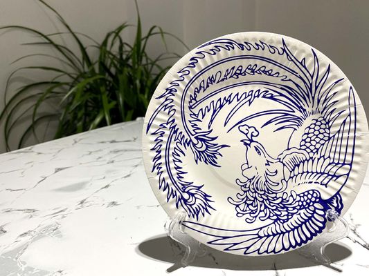 Pantone Color OEM Printed Disposable Paper Plate , Tea Party Paper Plates