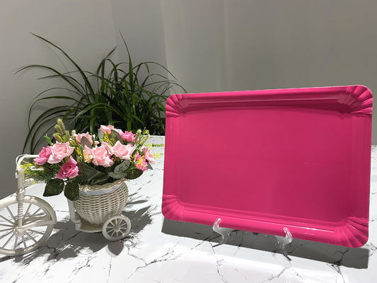 9inch Decorative Party Use Disposable Paper Plate , Pink Paper Plates