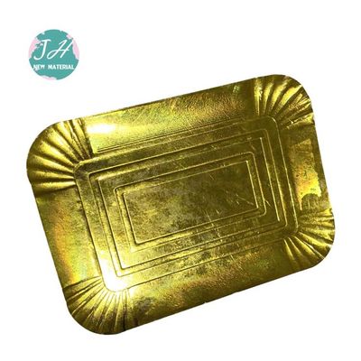 Biodegradable Gold Square 10 Inch Paper Plates For Wedding