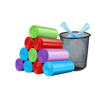 Heavy Duty LDPE Biodegradable Plastic Garbage Bags , Black Polythene Bags For Dustbin