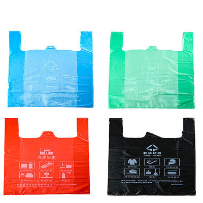 HDPE Multiple Colors Vest Handle Heavy Duty Plastic Bags