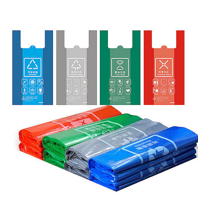 HDPE Multiple Colors Vest Handle Heavy Duty Plastic Bags