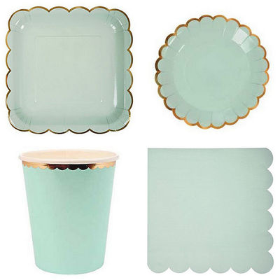 Fancy Pantone Color 7 Inch Paper Plate For Weddings