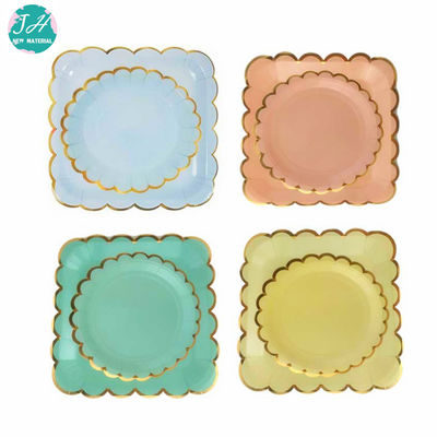 Fancy Pantone Color 7 Inch Paper Plate For Weddings