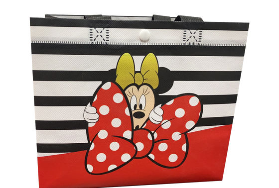 Logo Printed Disney Laminated Reusable Carry Bags With Handle , Carrying Shopping Bags