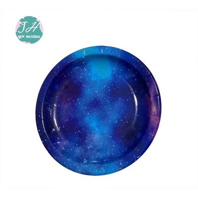 Disposable Starry Sky 9 Inch Coated Paper Plates For Kid Party