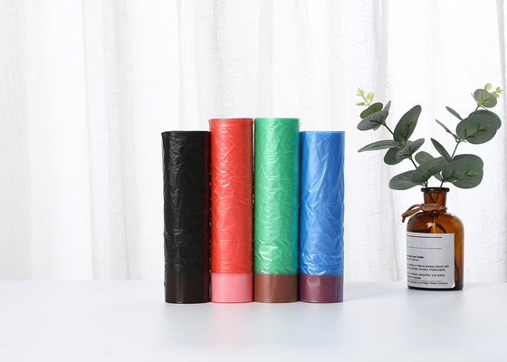 LDPE HDPE Disposable Drawstring Trash Bags 2.6 - 4 Gallon For Office