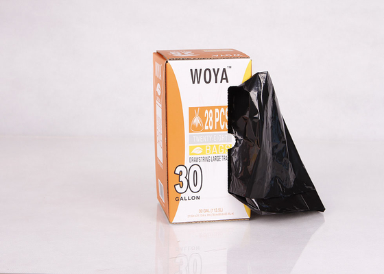 Biodegradable Black Plastic 55 Gallon Garbage Bags Fold Custom Ldpe